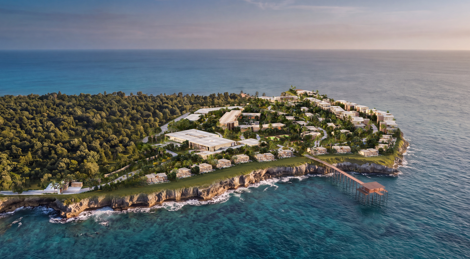 Original supplied aerial render of the resort